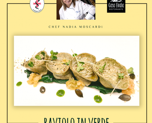 Raviolo in verde - chef Nadia Moscardi per Farmanatura